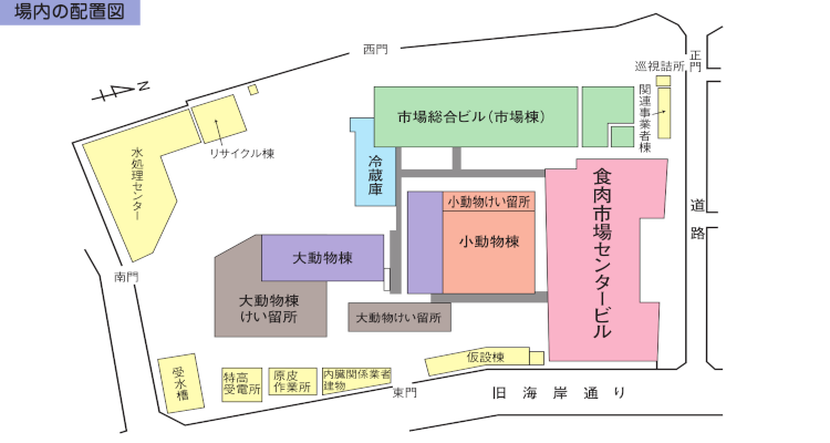 芝浦市場のマップ